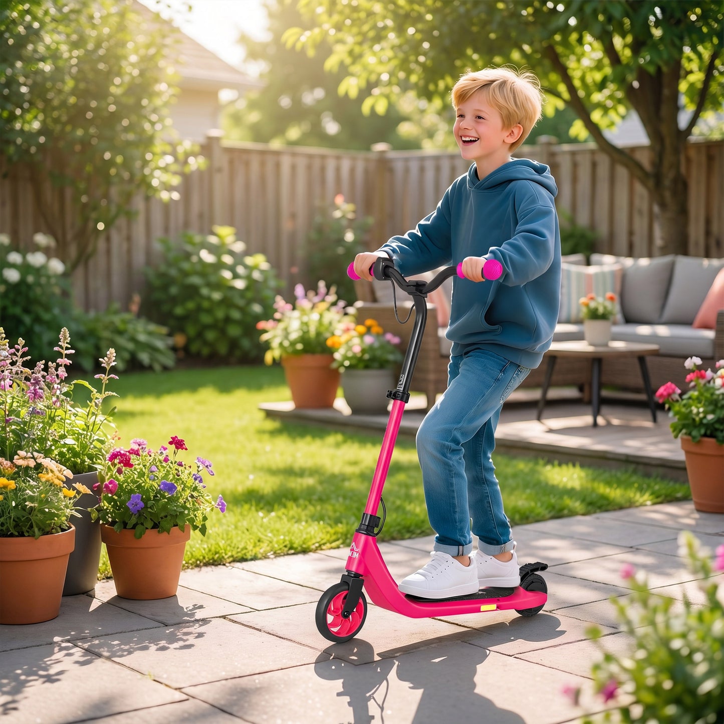 Electric Scooter for Kids 6+, Foldable E Scooter, Up to 8 KM/H