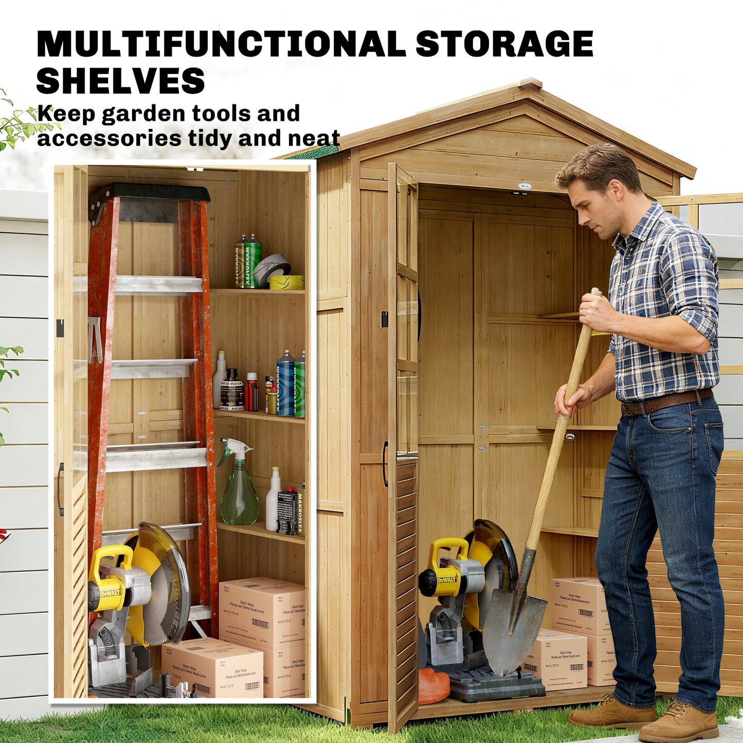 Outdoor Wooden Storage Cabinet
