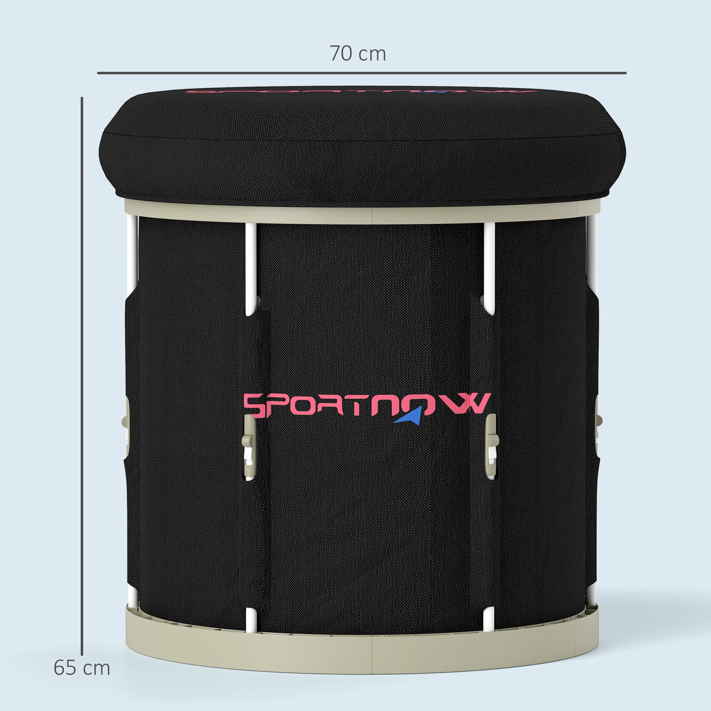 210L Outdoor Ice Bath Tub, with Lid, Cover, Carry Bag