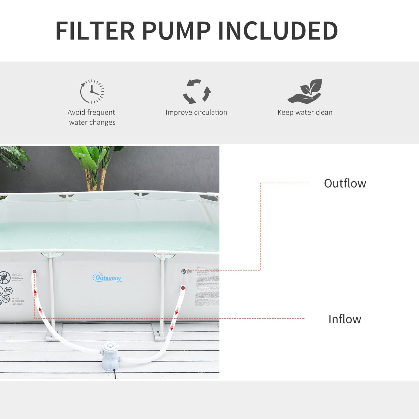 Steel Frame Pool with Filter Pump, Filter Cartridge