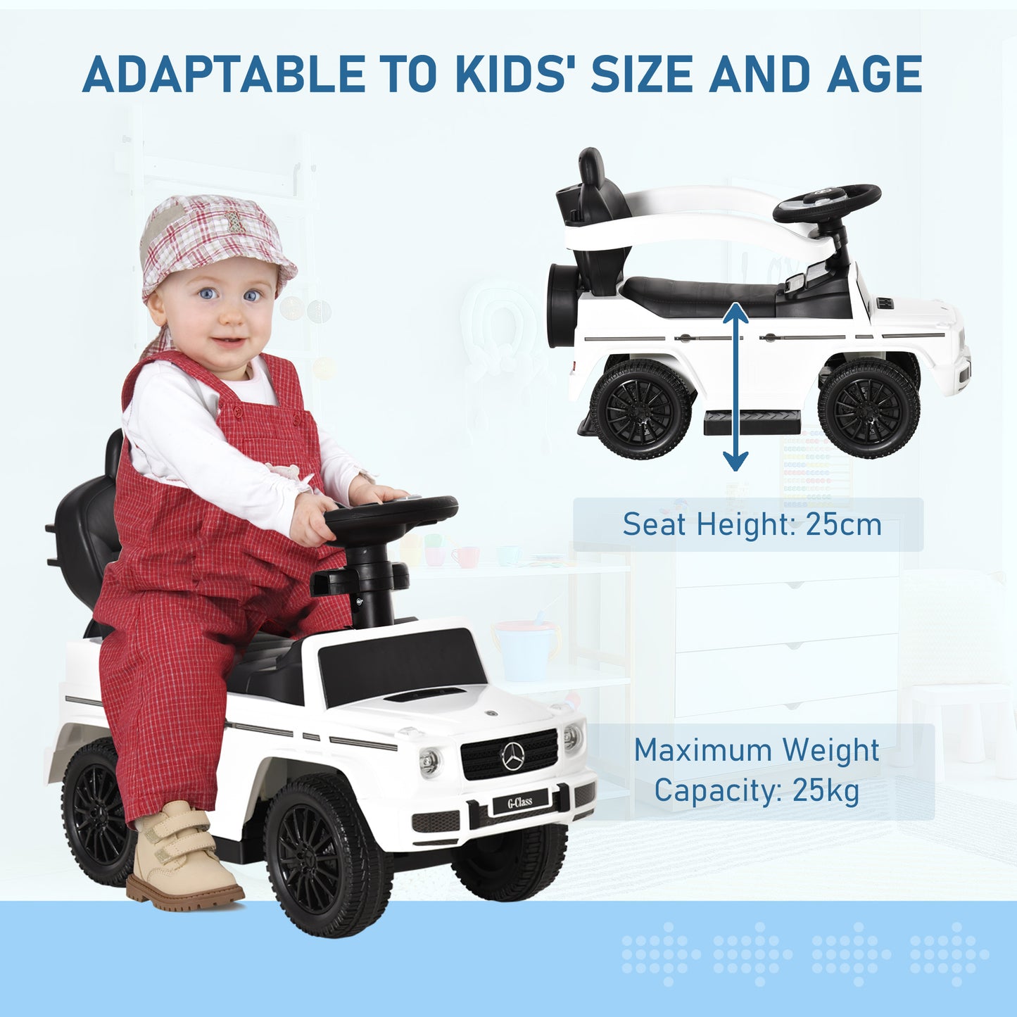 3 in 1 Kids Children Ride on Push Car Toddler Sliding Car G350