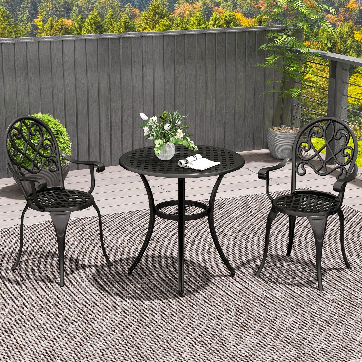 Three-Piece Elegant Aluminium Garden Set