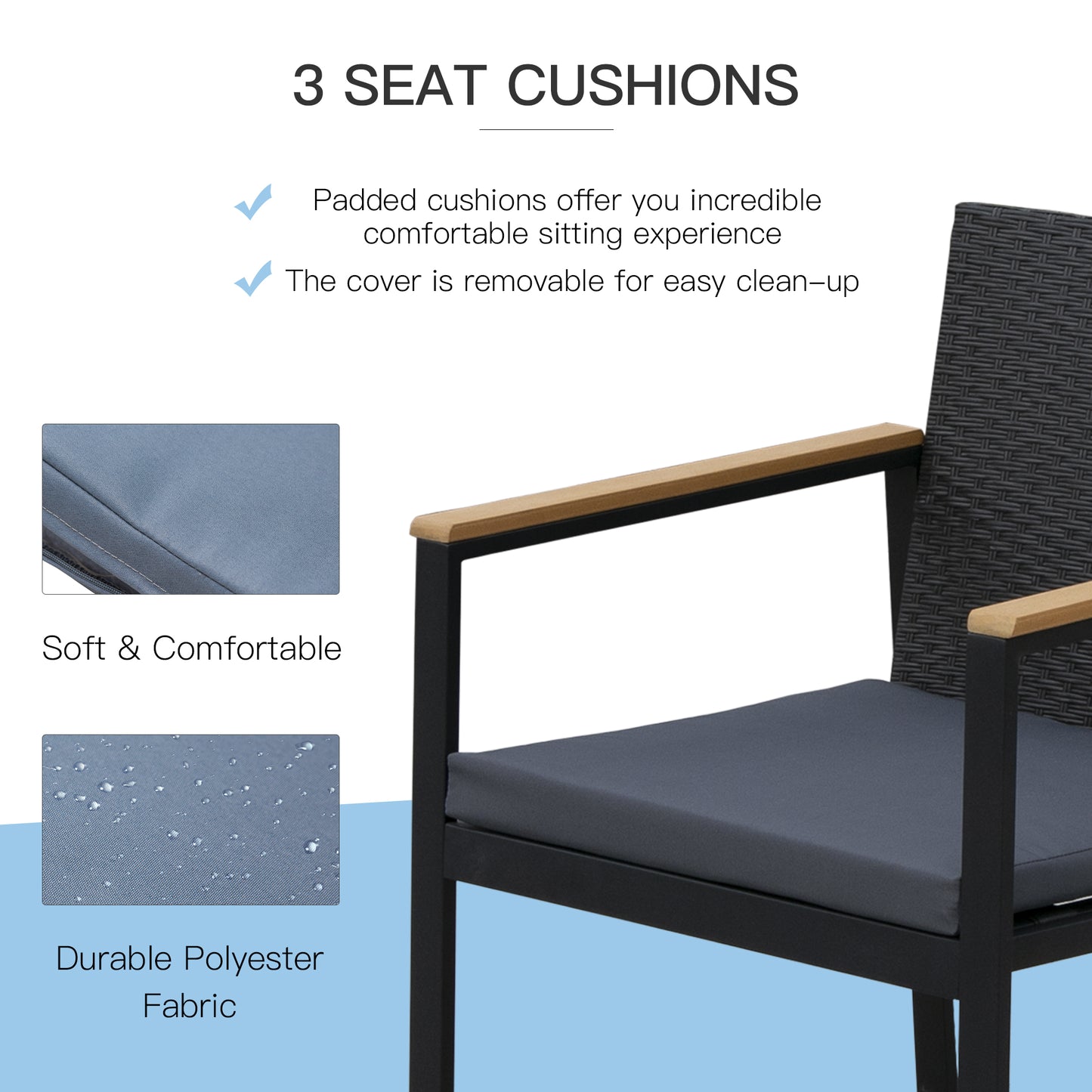 4 Pieces Rattan Garden Furniture Set (3)