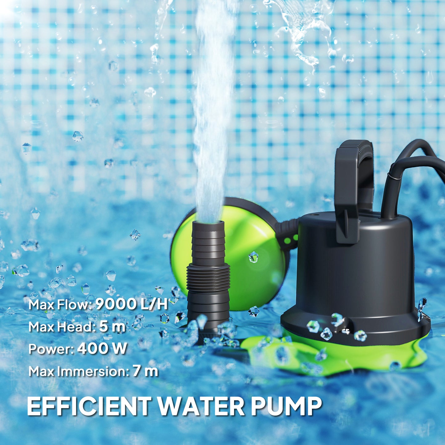 400W Submersible Water Pump for Dirty/Clean Water