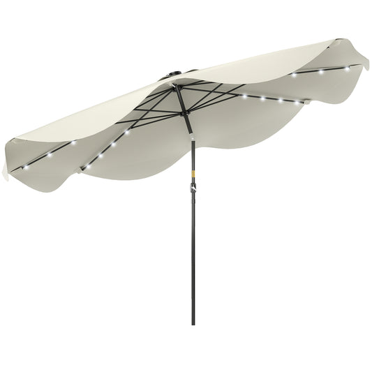 Solar Patio Umbrella with LED and Tilt