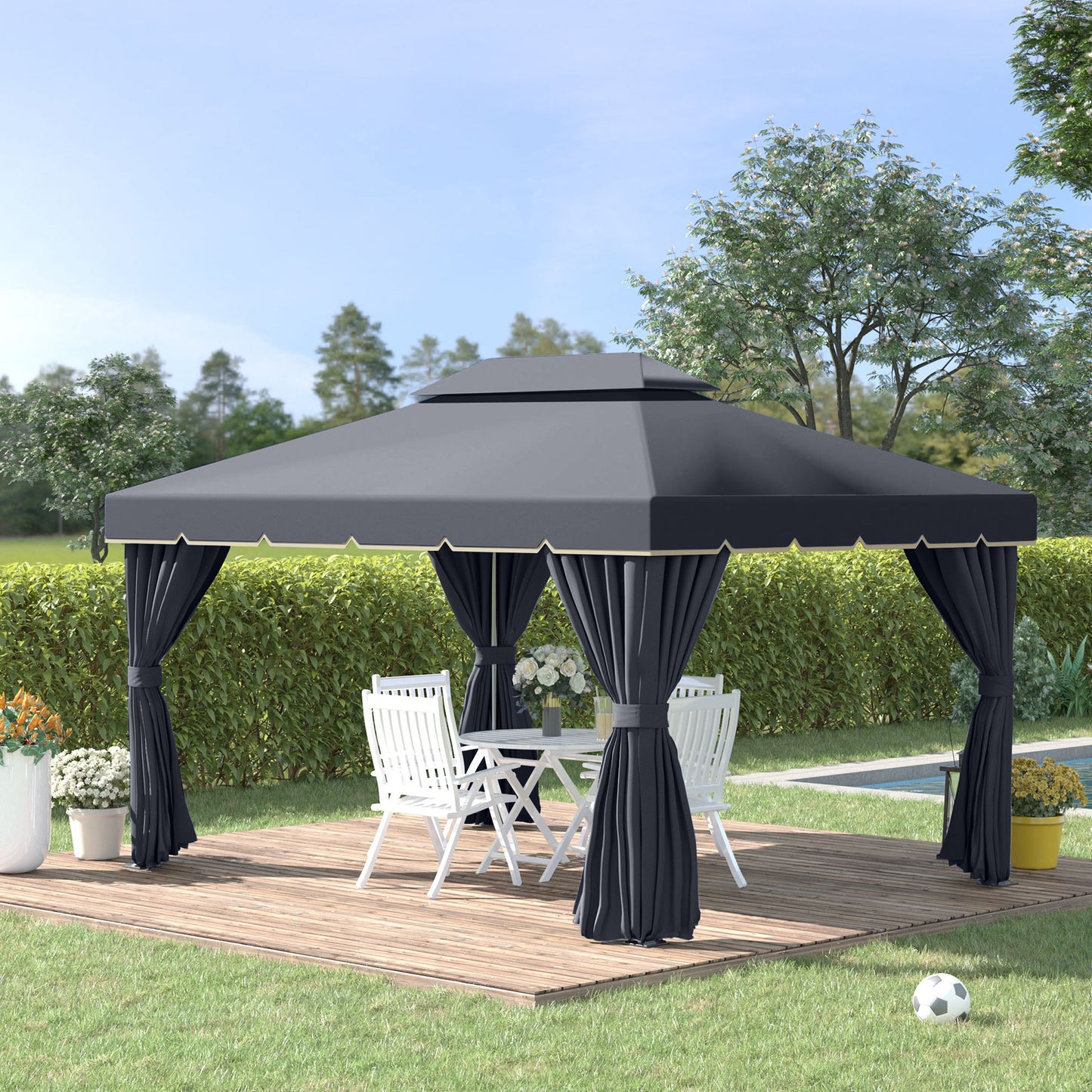 3 x 4m Aluminium Garden Gazebo