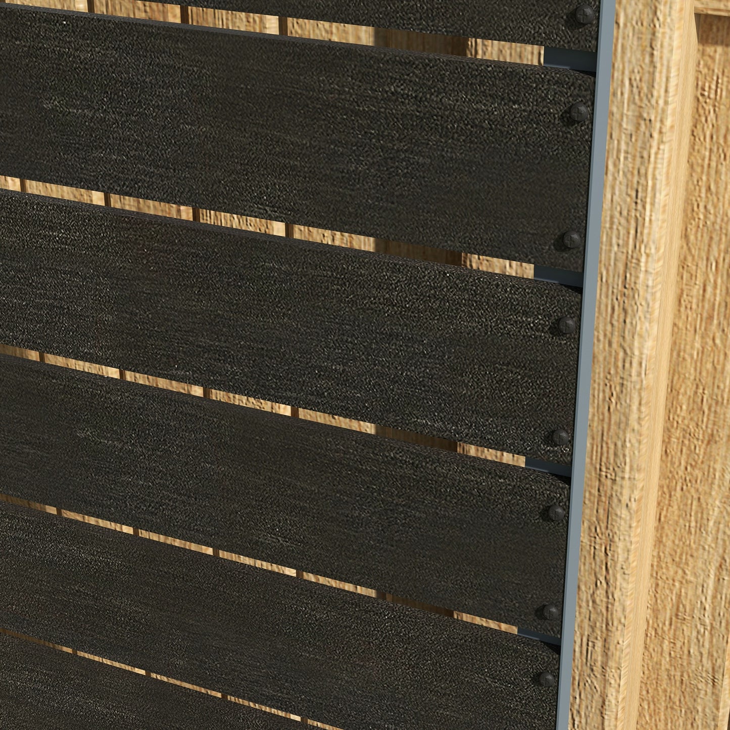 34 x 69.5cm Garden Planter Box, with Back Trellis