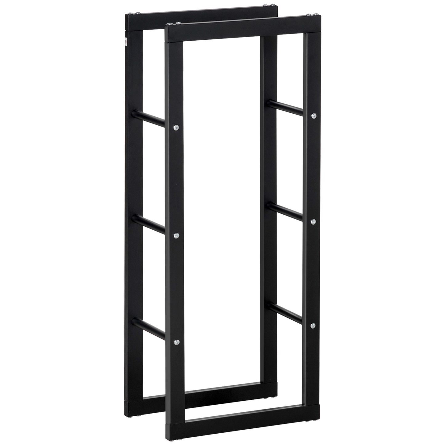 Metal Firewood Log Holder Tall Firewood Rack Indoor Outdoor (2)