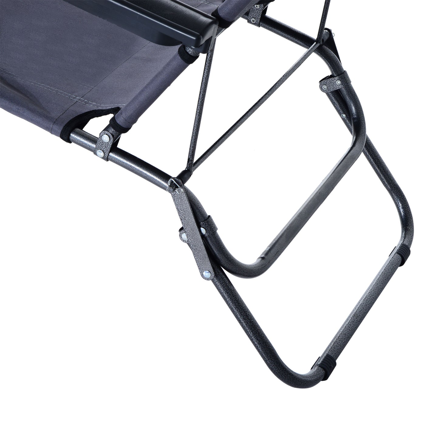 2 in 1 Folding Sun Lounger Reclining Garden Chair Set of 2