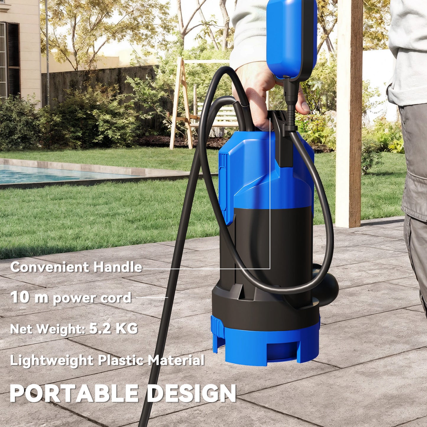 750W Submersible Water Pump for Dirty/Clean Water