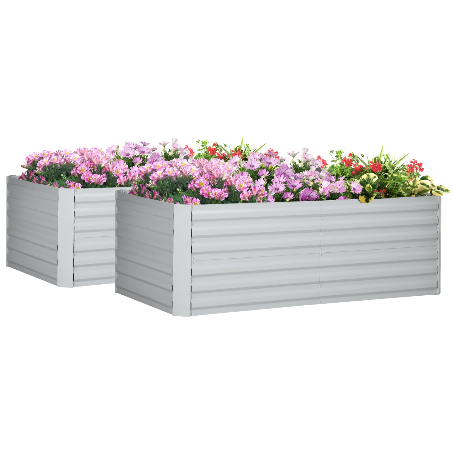 Set of 2 Raised Beds for Garden
