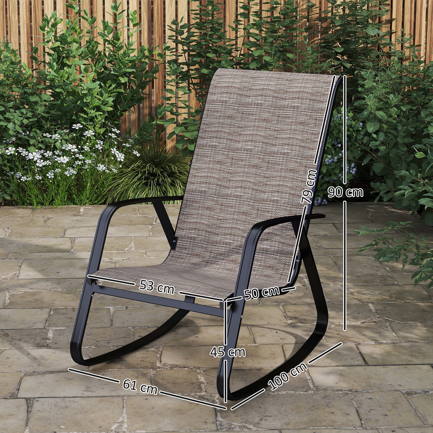 Set of Two Rocking Garden Chairs