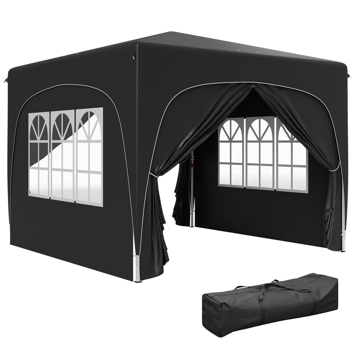 3 x 3m Pop-Up Gazebo Shelter, with Accessories