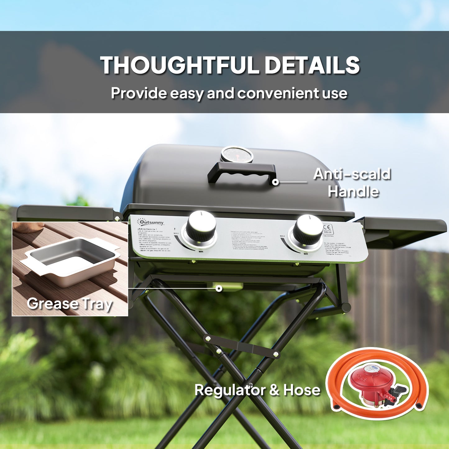 Two-Burner Portable Suitcase BBQ