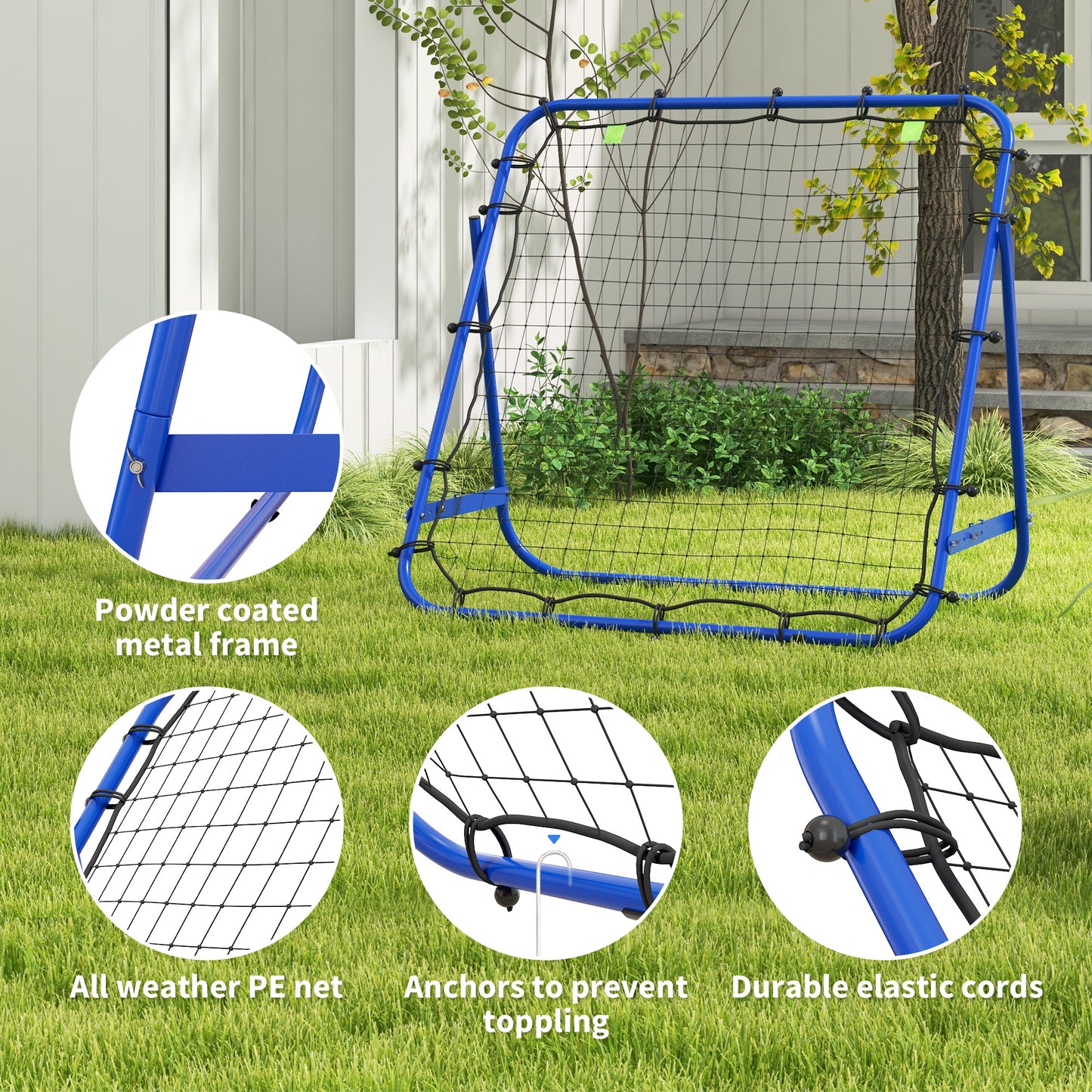 Adjustable Rebounder Net Kickback Target Goal