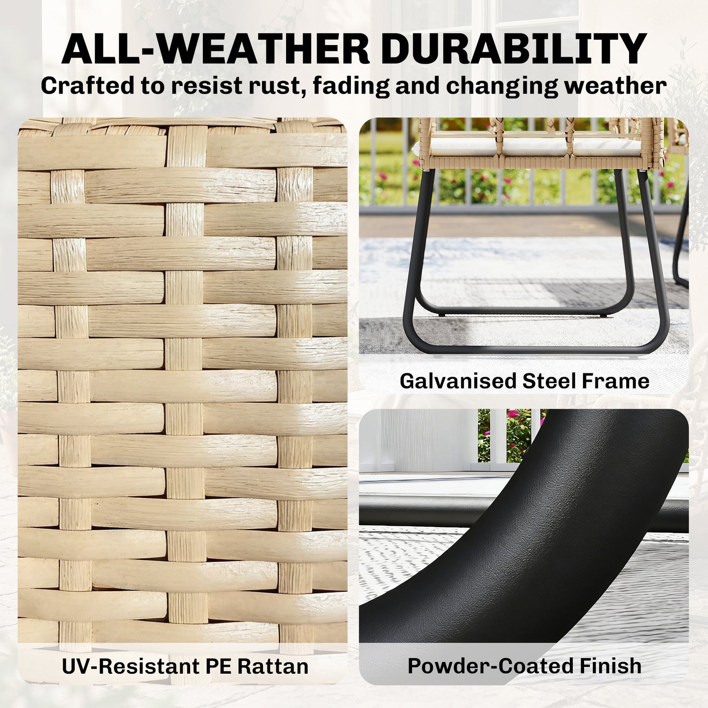 4 Piece Rattan Garden Furniture Set (2)