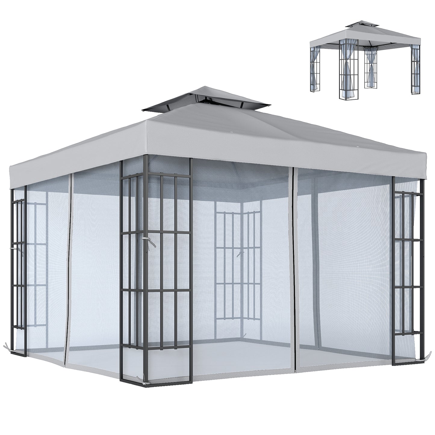 3 x 3(m) Patio Gazebo Canopy Garden Pavilion Tent Shelter (2)