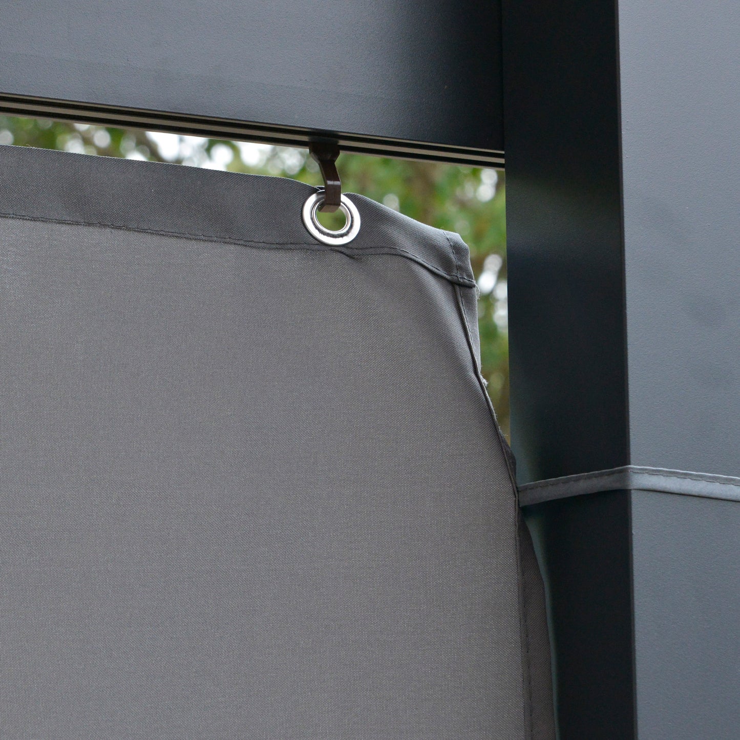 4 x 3(m) Outdoor Hardtop Gazebo with Curtains