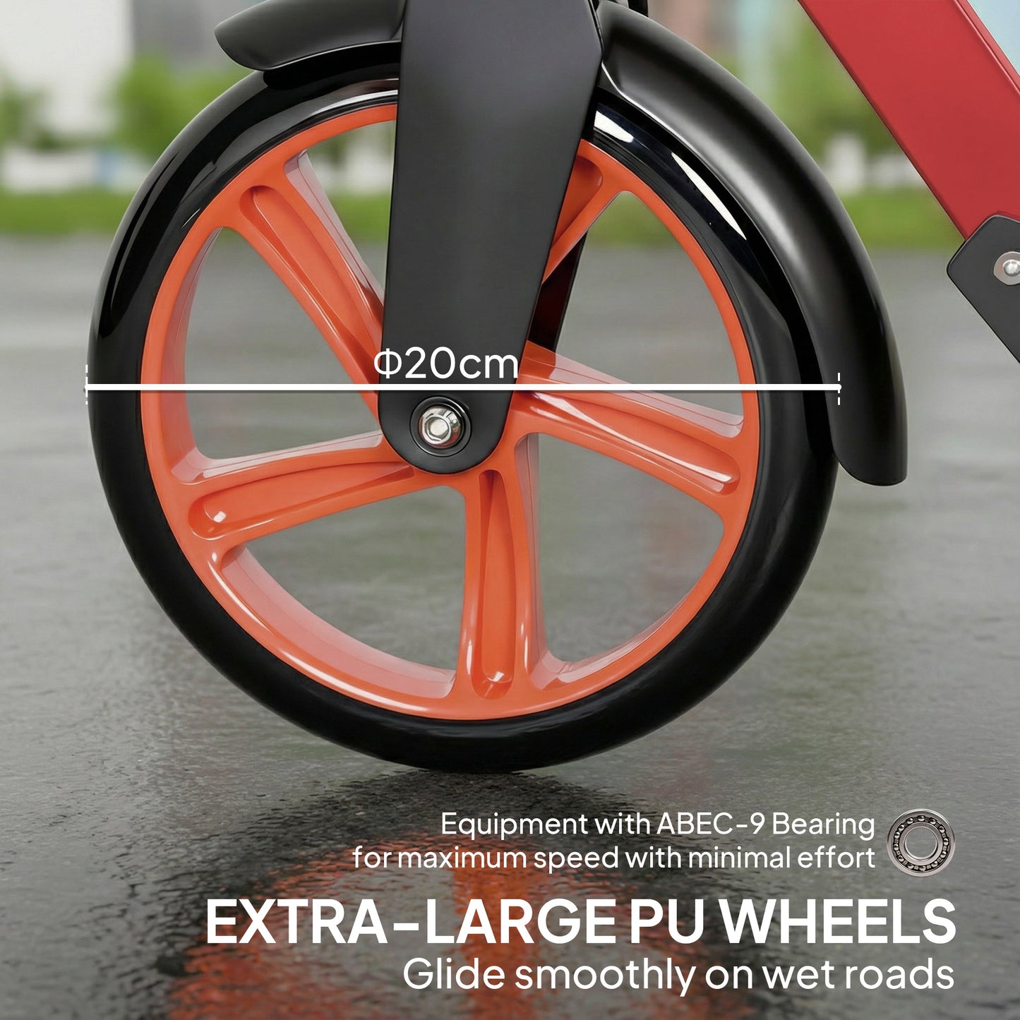 One-click Folding Kick Scooter for 14+ w/ Adjustable Handlebar (1)