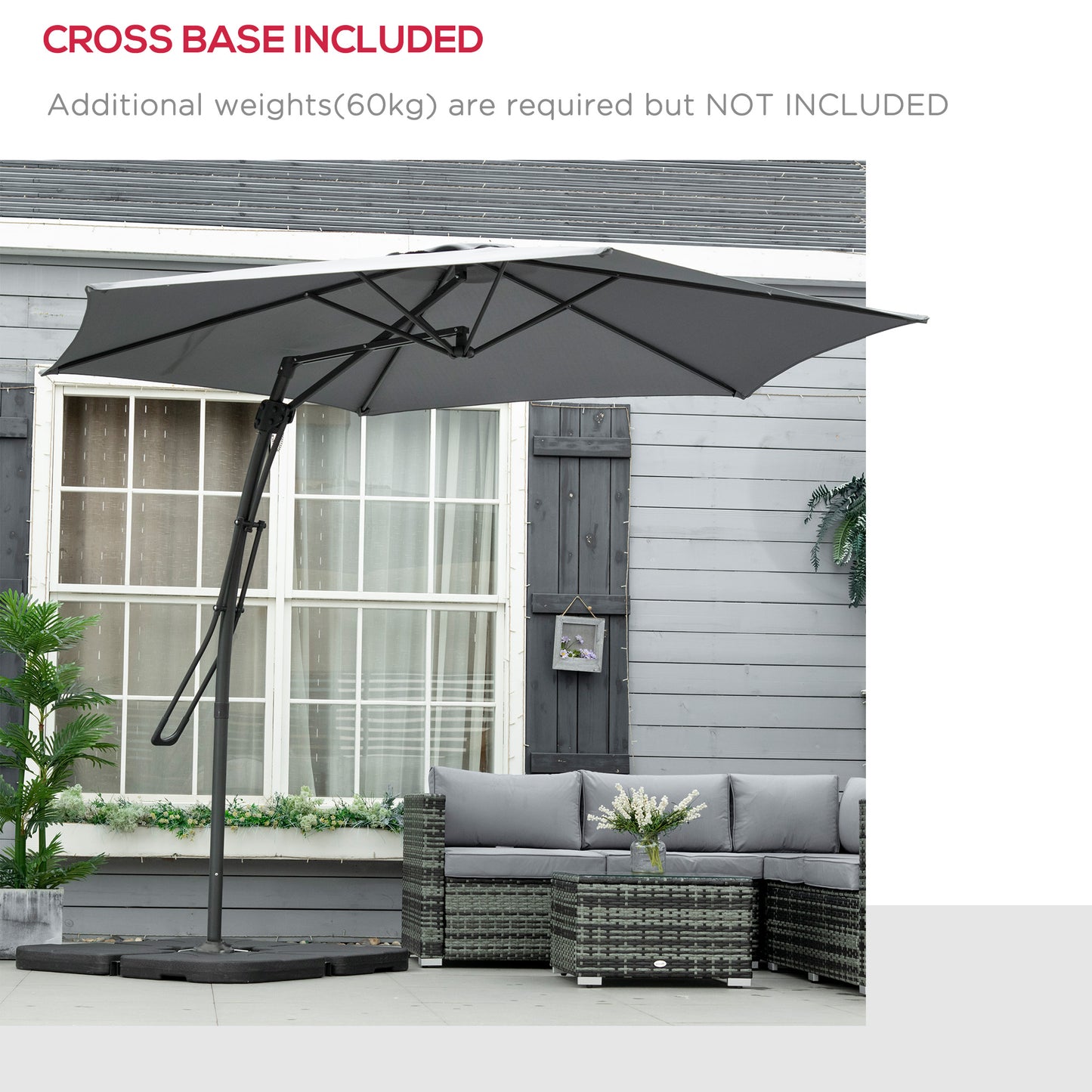 3m Cantilever Parasol with Easy Lever