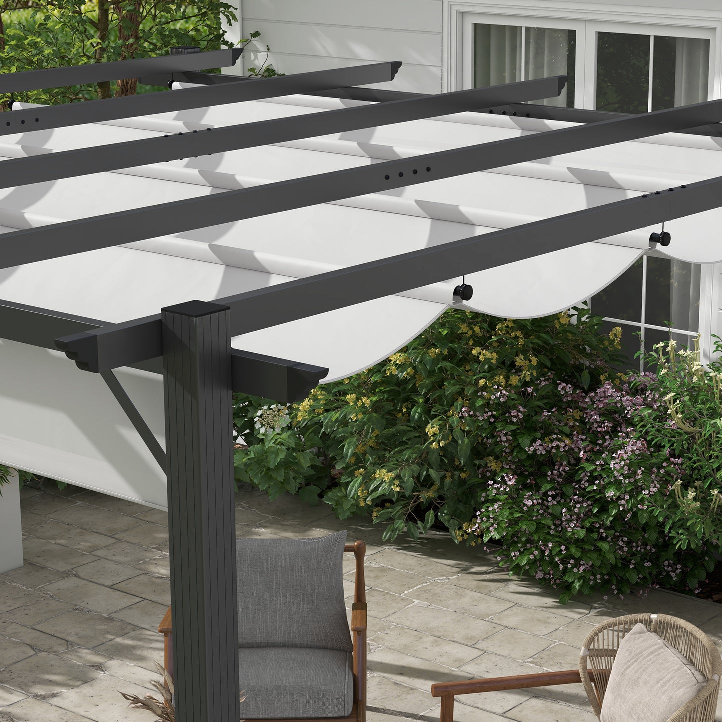 3 x 3(m) Aluminium Pergola Canopy Gazebo Awning Outdoor Garden Sun