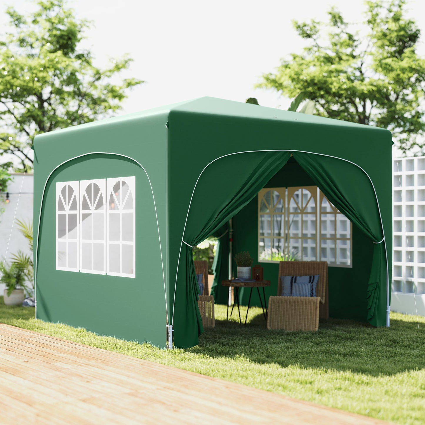 3 x 3m Pop-Up Gazebo Shelter, with Accessories