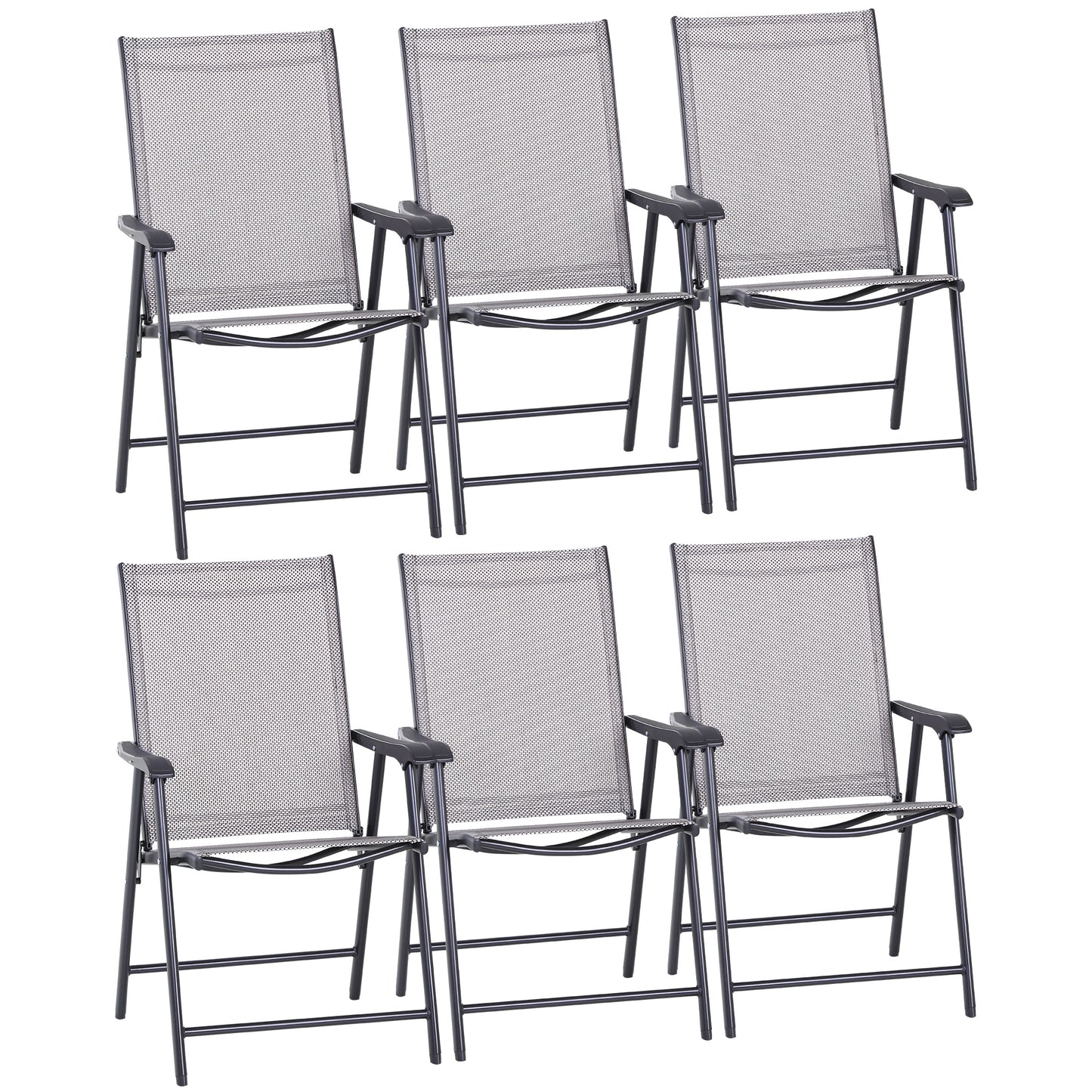 Set of Six Folding Garden Chairs