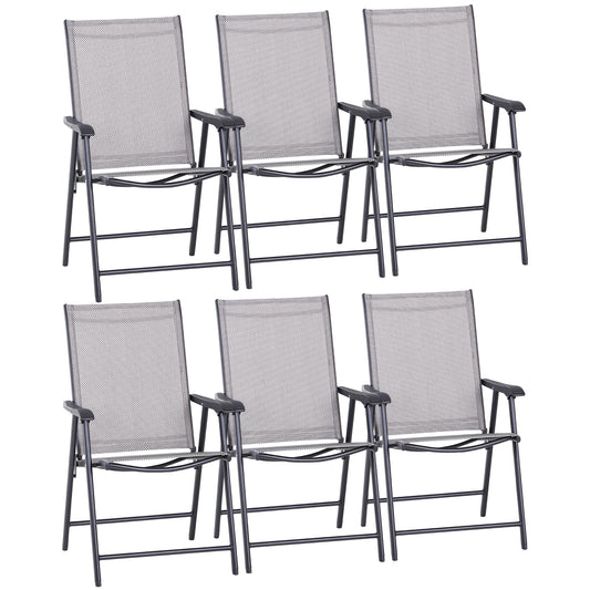 Set of Six Folding Garden Chairs