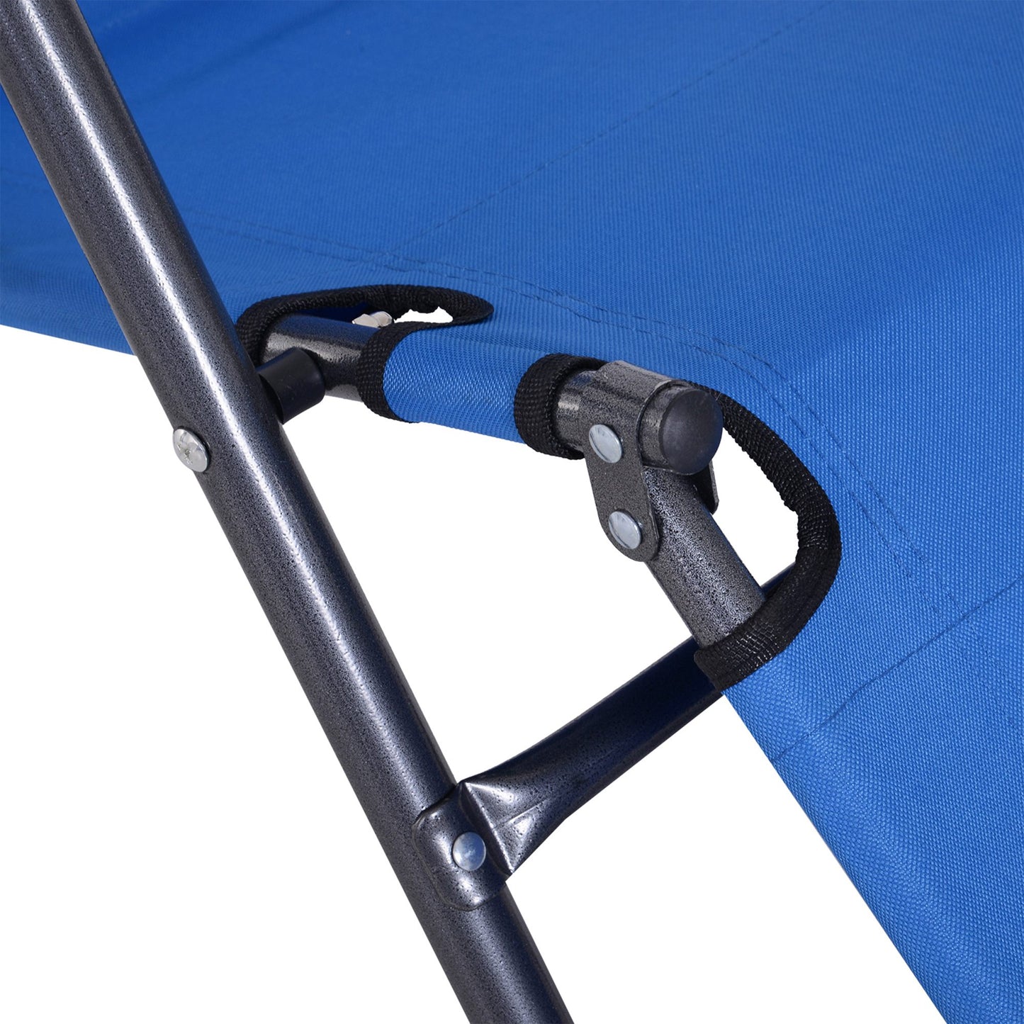 2 in 1 Folding Sun Lounger Reclining Garden Chair Set of 2