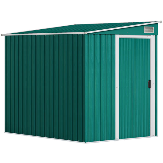 7 x 5ft Galvanised Metal Shed with Sliding Door