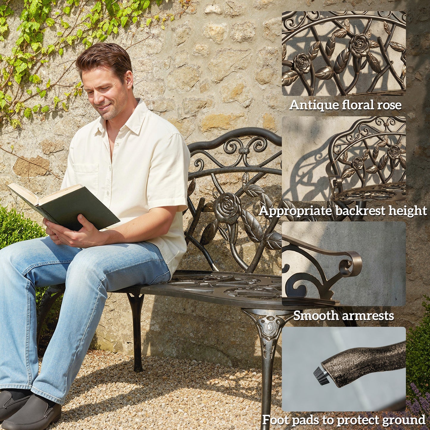 Cast Aluminium Garden Bench