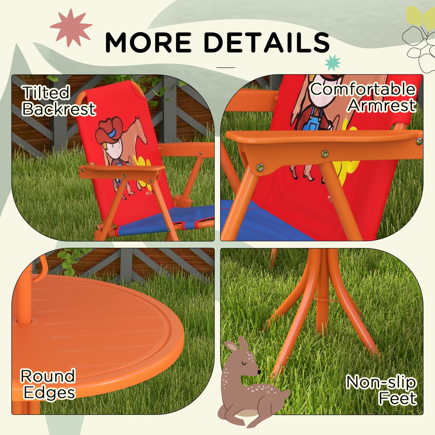 Kids Picnic Table and Chair Set