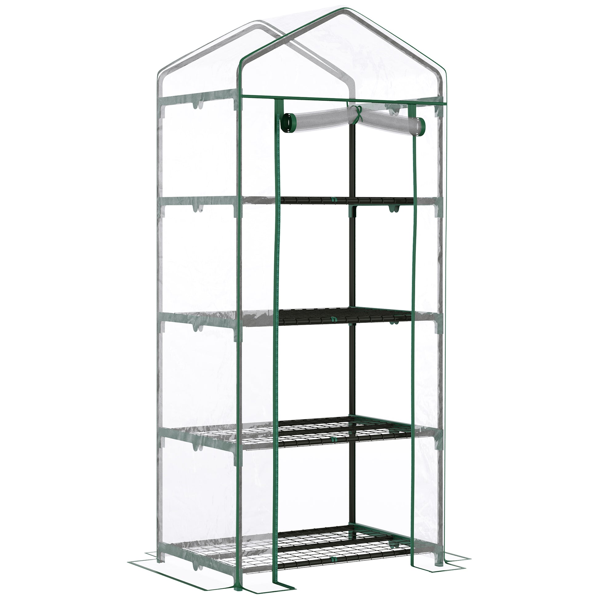 4 Tiers Mini Portable Greenhouse Compact Plant Grow Shed Metal (1)