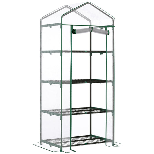 4 Tiers Mini Portable Greenhouse Compact Plant Grow Shed Metal (1)