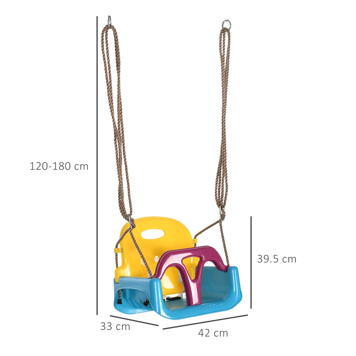 3 in 1 Detachable Kids Swing Seat with Seatbelt