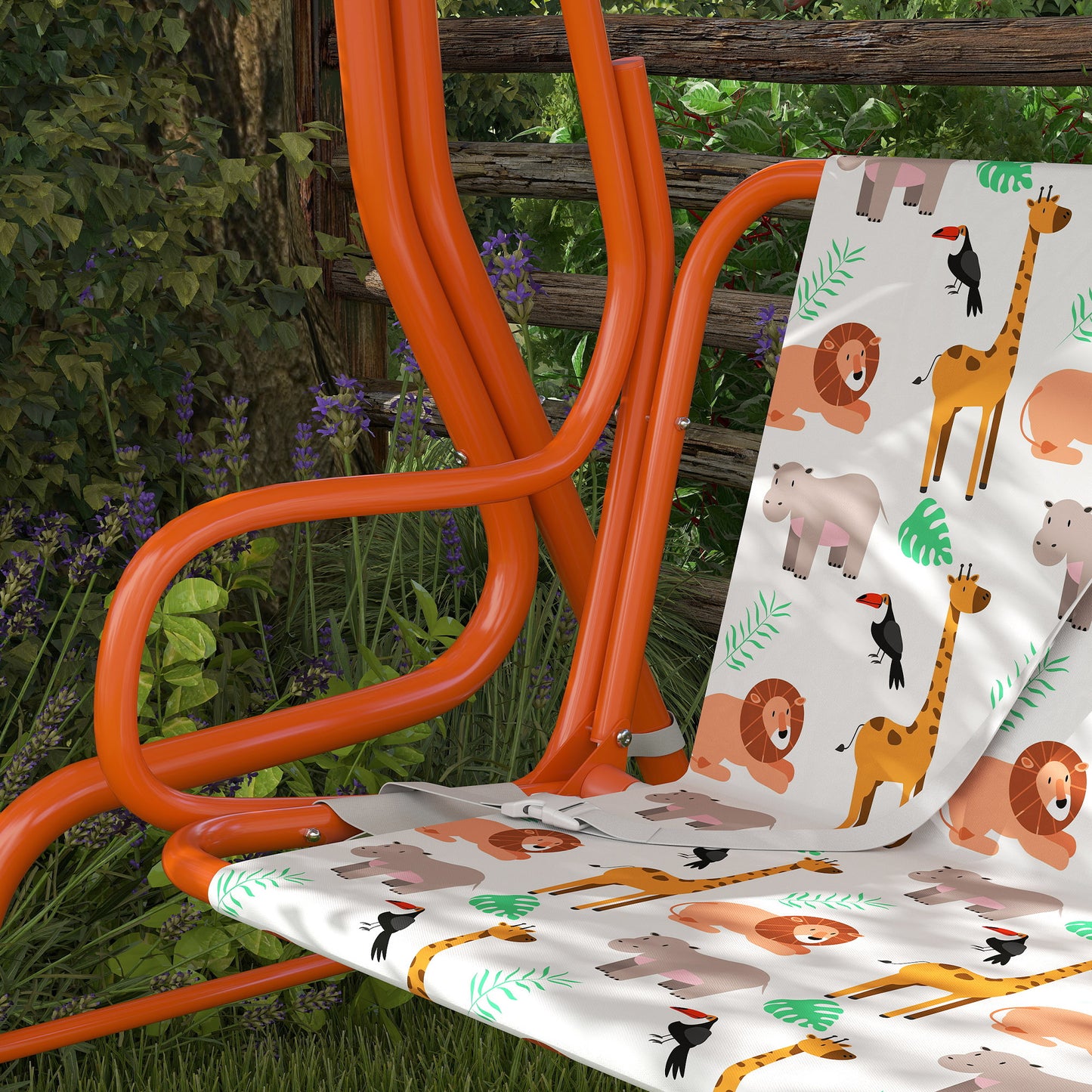 Kids Porch Swing, 2-Seater Patio Swing Bench Hammock with Seat Belts