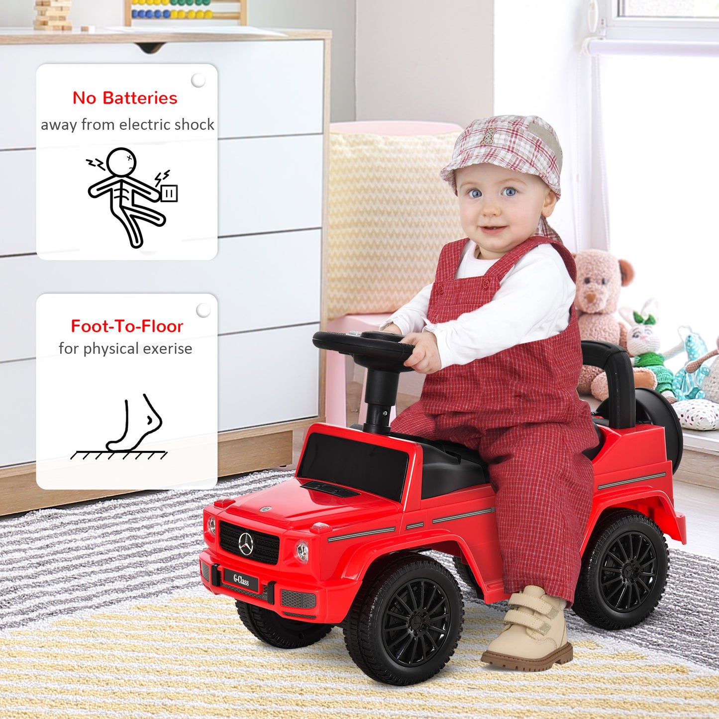 3 in 1 Kids Ride On Car G350 Licensed Foot To Floor Slider Toddler (2)