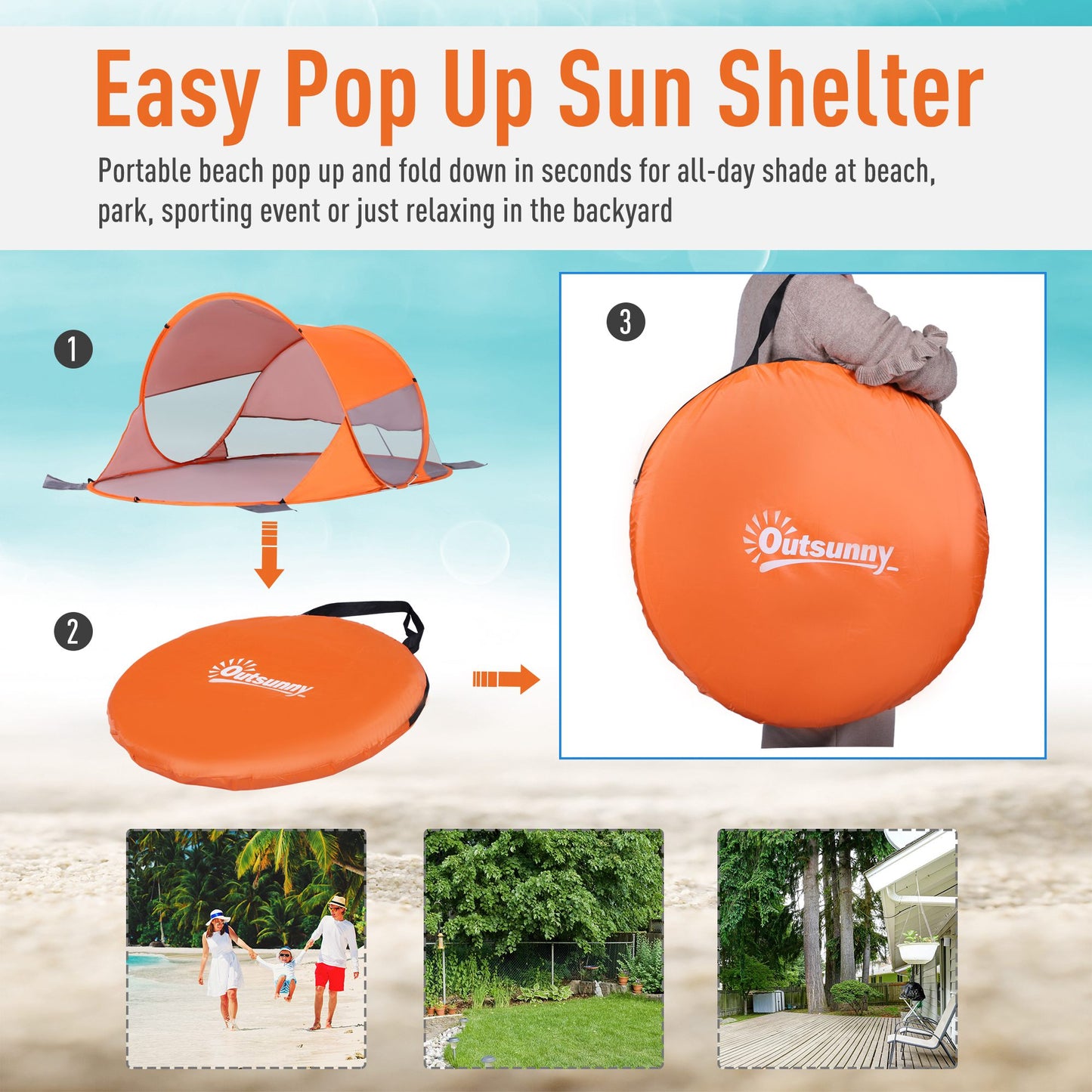 Fibreglass Frame 2 Person Pop-Up Lightweight Camping Tent