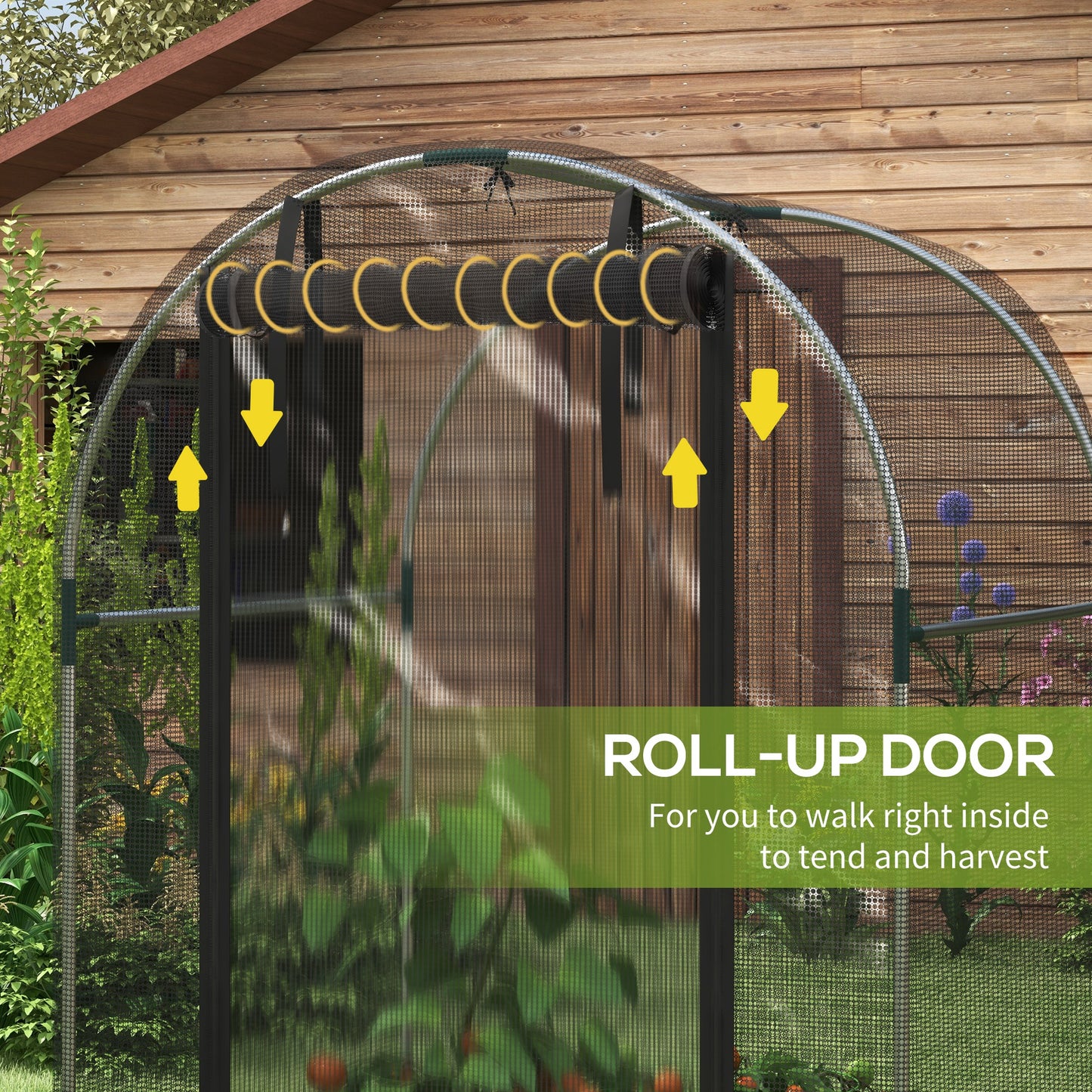 Galvanised Steel Fruit Cage, Plant Protection Tent with Zipped Door (1)