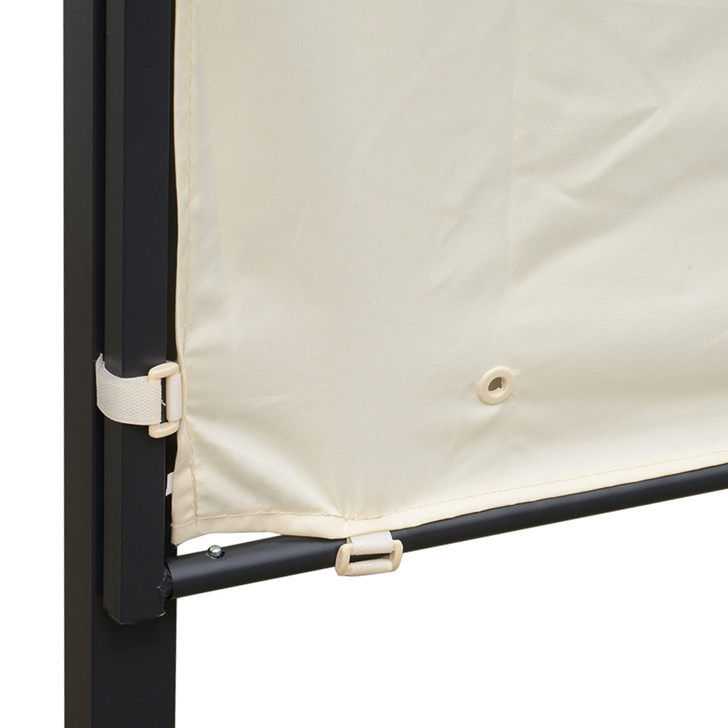 3 x 2.5m Patio Metal Gazebo Door Window Awning Wall Mount Canopy
