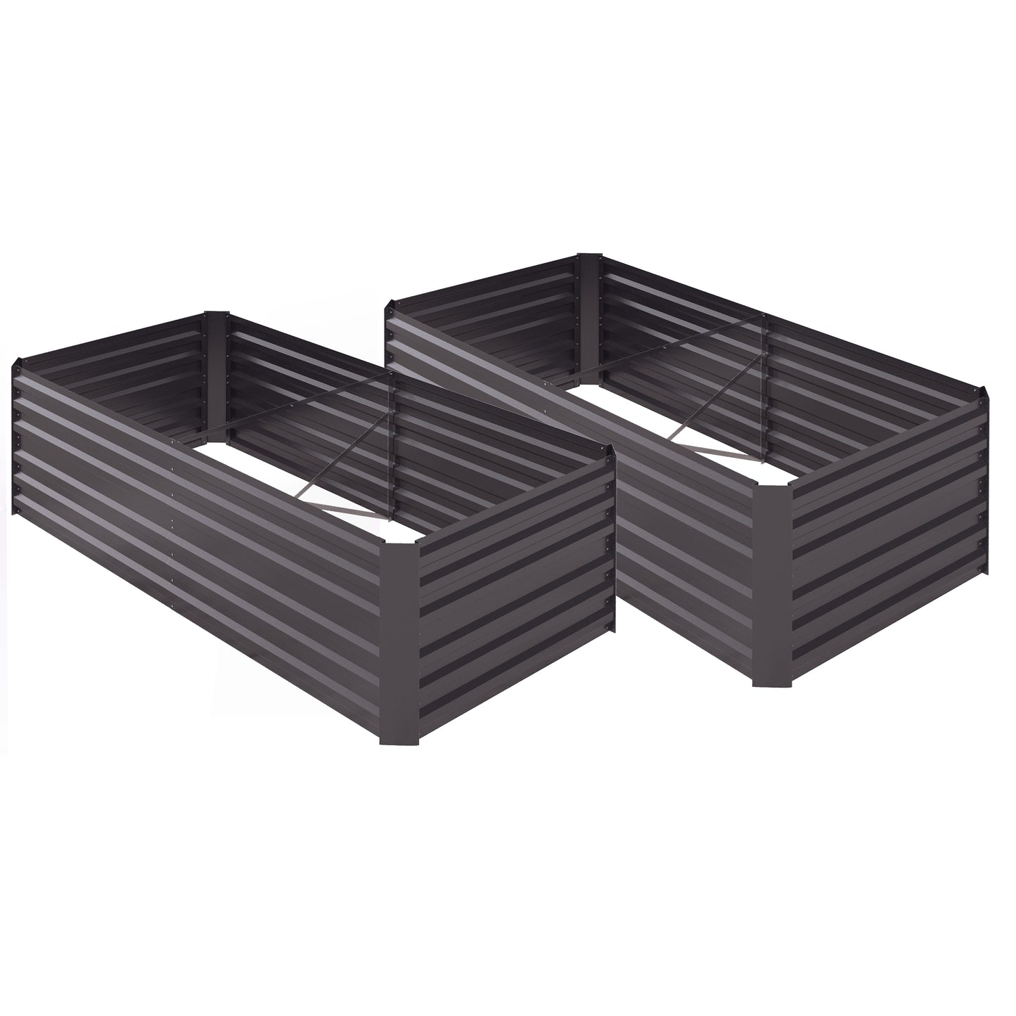 Set of 2 Raised Beds for Garden