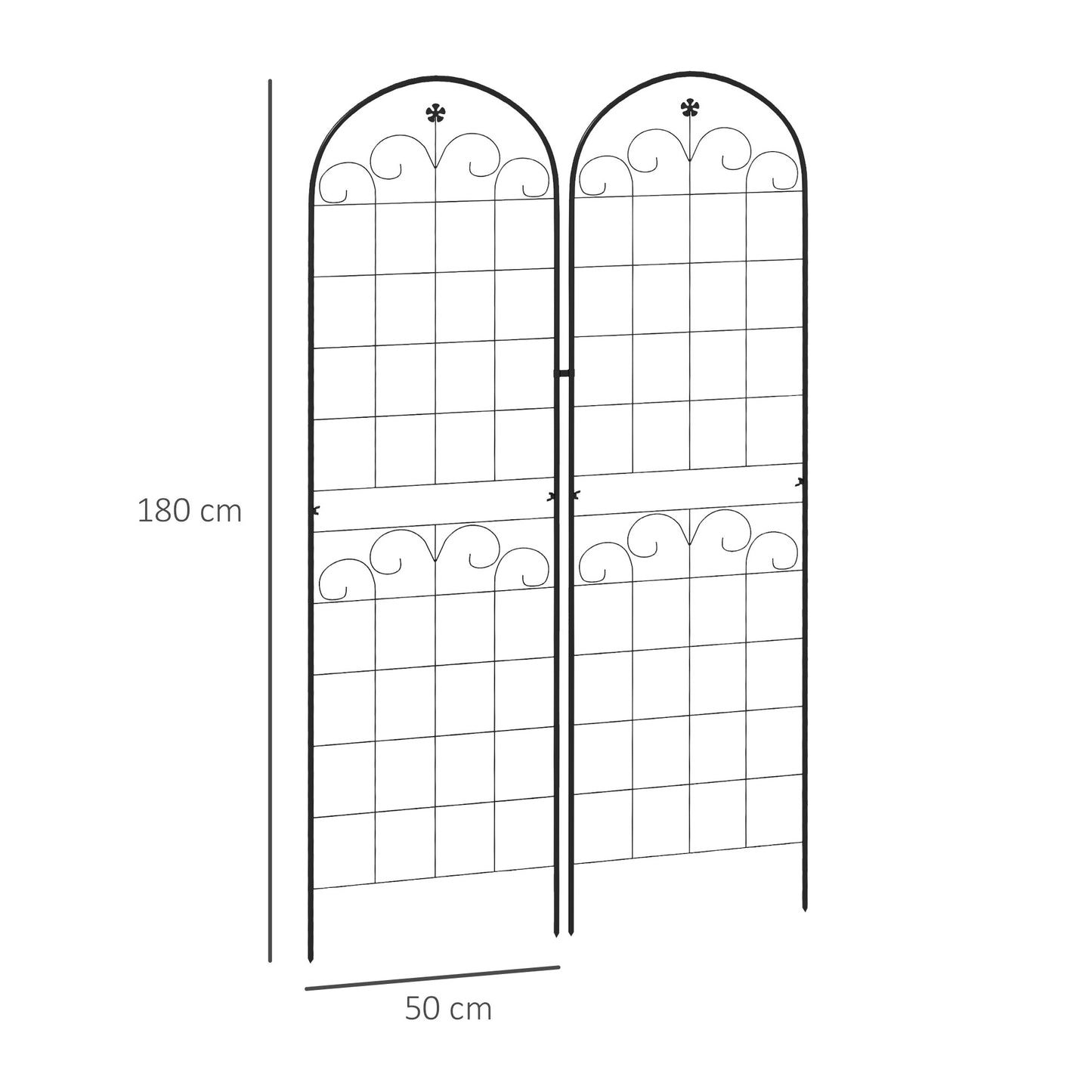 Metal Trellis Set of 2, Garden Trellis