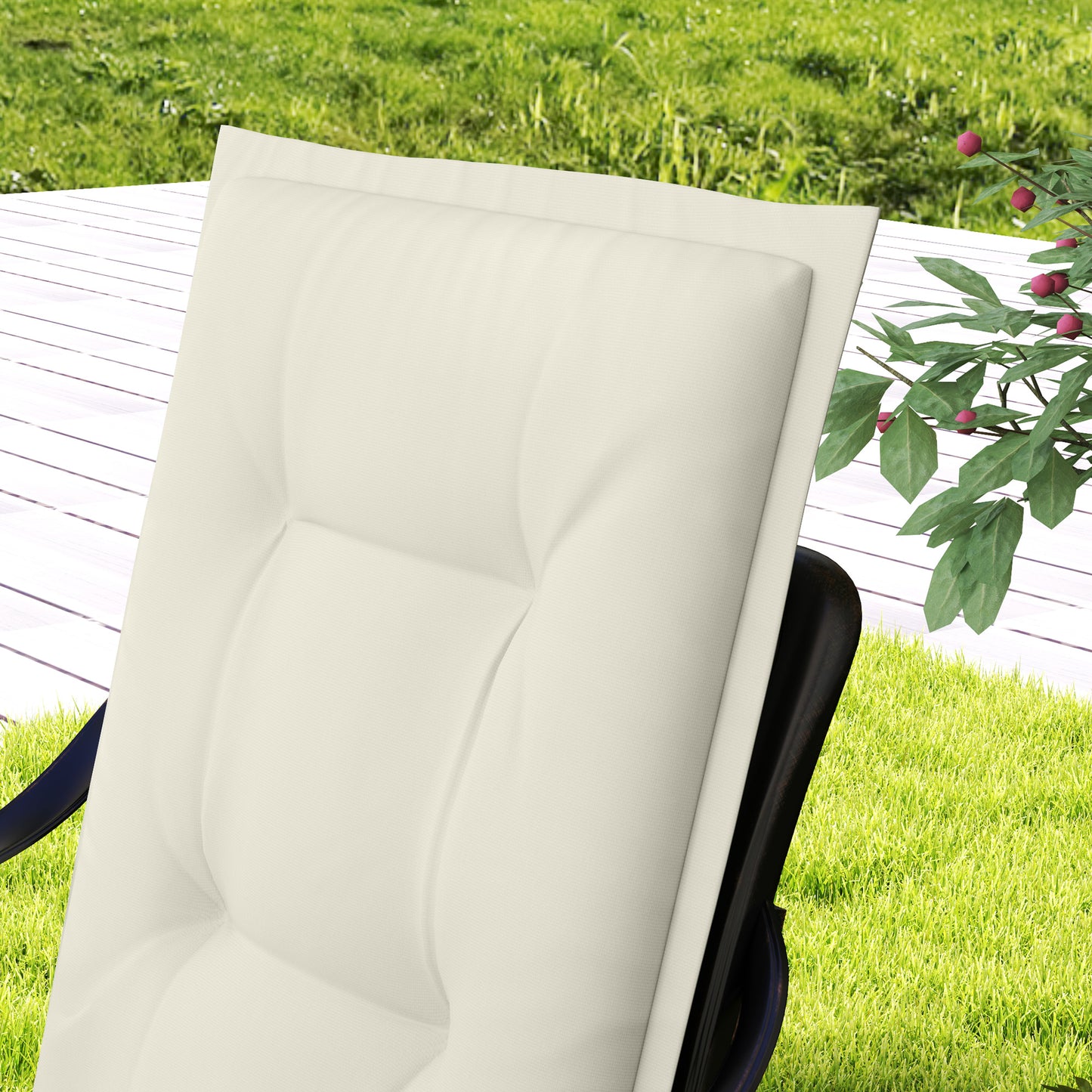 Set of Four Padded Garden Seat Cushions