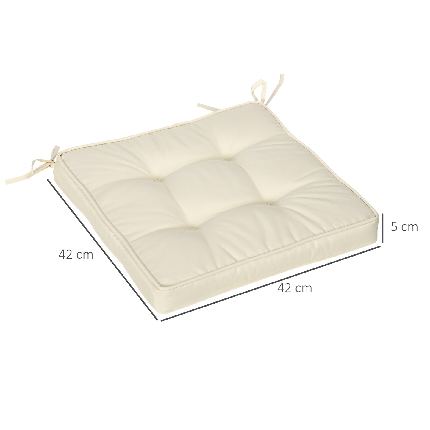 Garden Seat Cushion with Ties