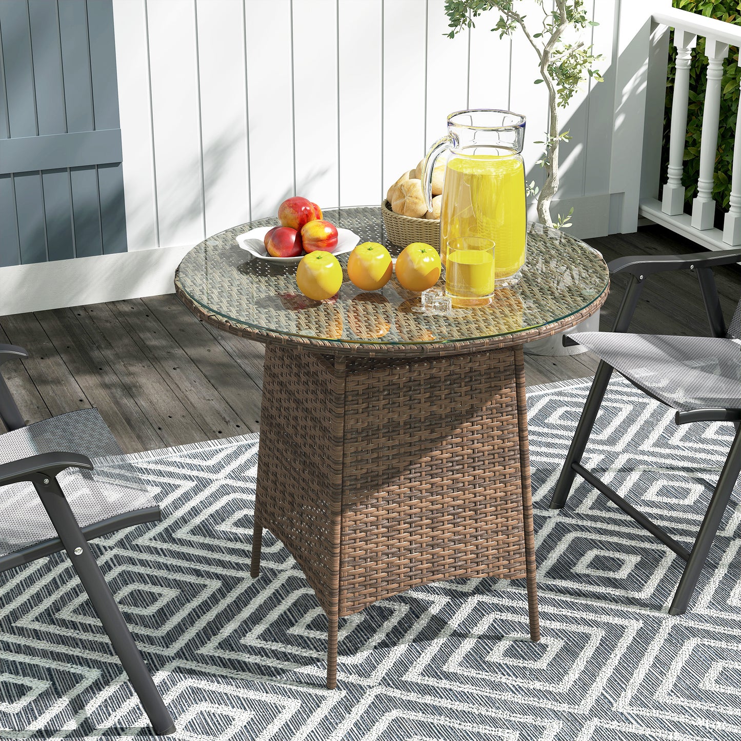 Wicker Garden Rattan Table