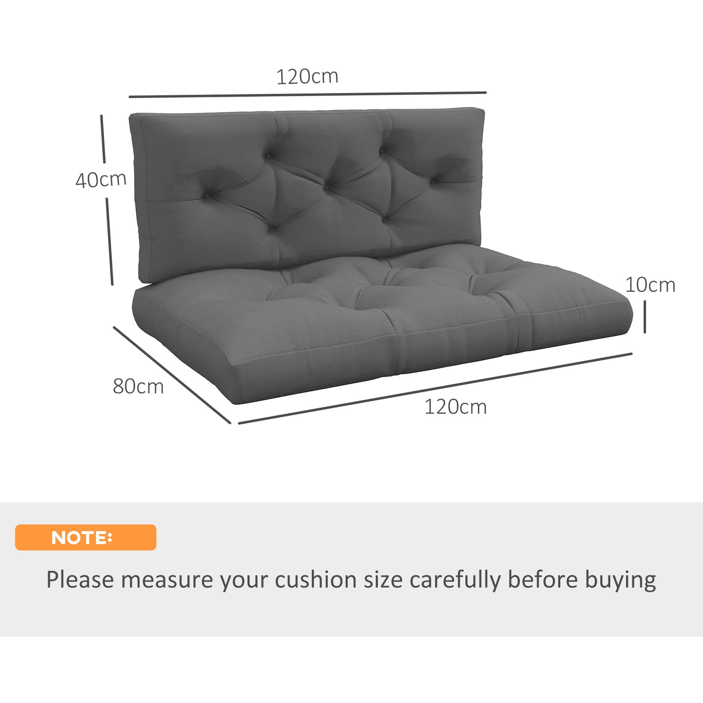 Seat and Back Padded Pallet Cushion Set