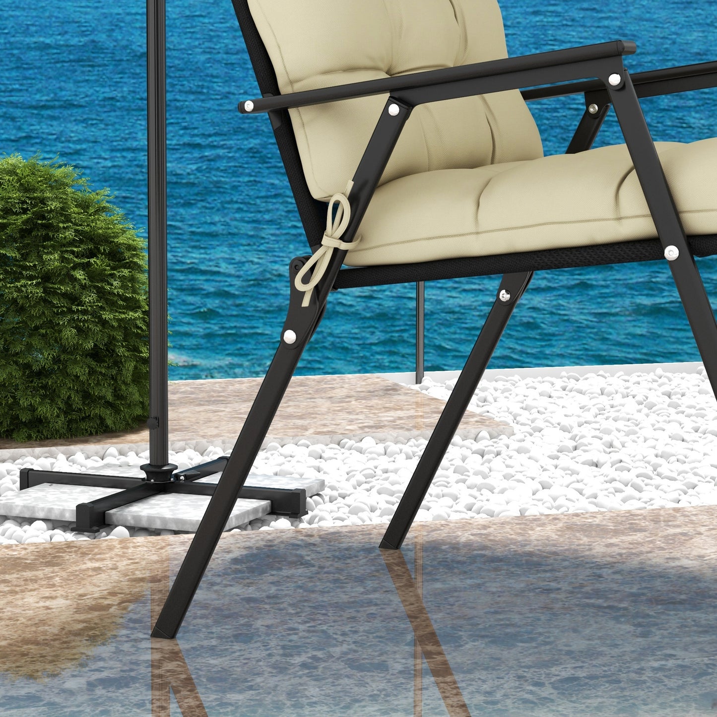 2-Piece Seat Cushion Replacement with Backrest (2)