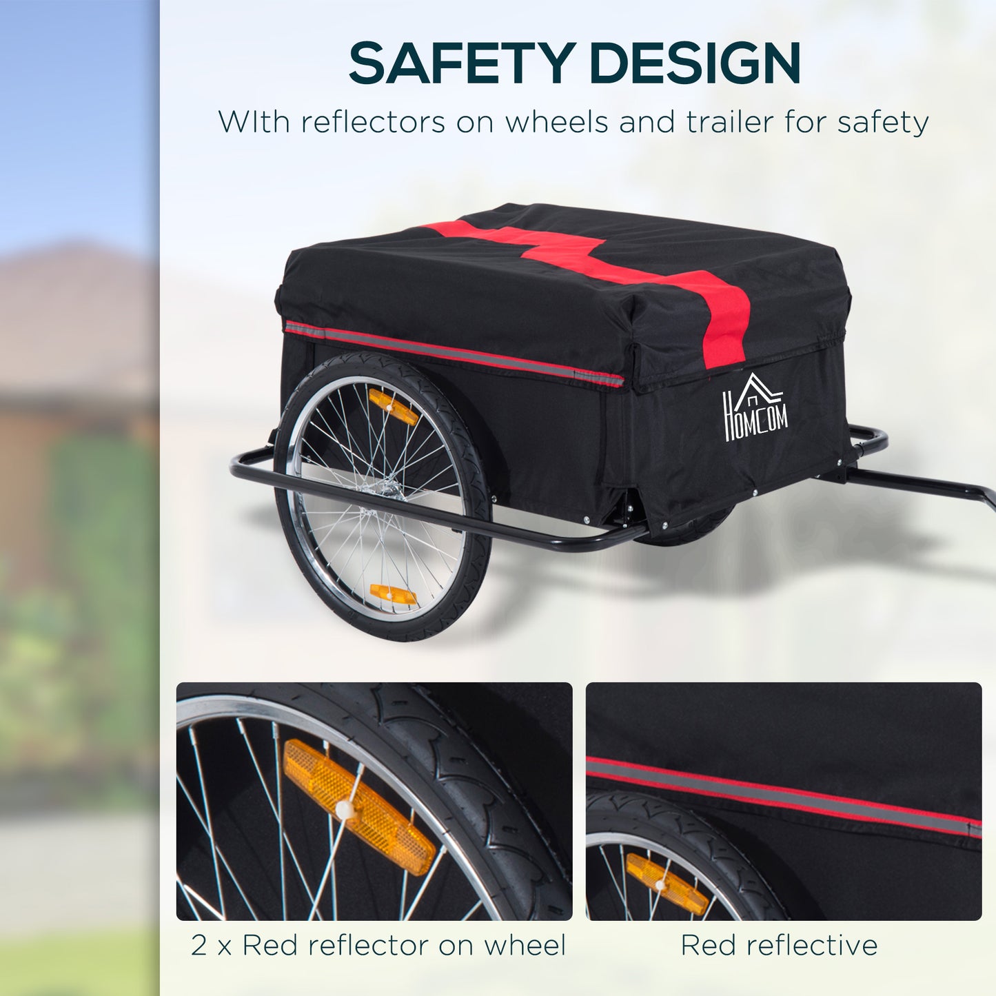 Two-Wheel Bicycle Large Cargo Wagon Trailer Oxford Fabric (1)