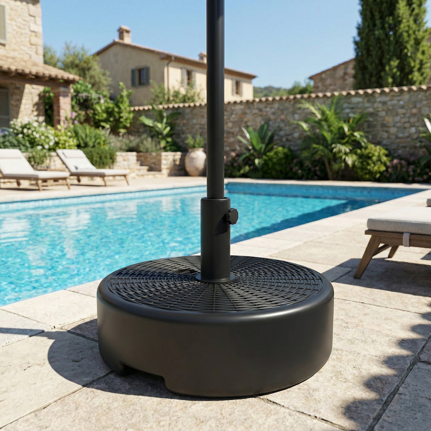 Patio Umbrella Base 22kg Sand Filled Garden Parasol Stand forfor