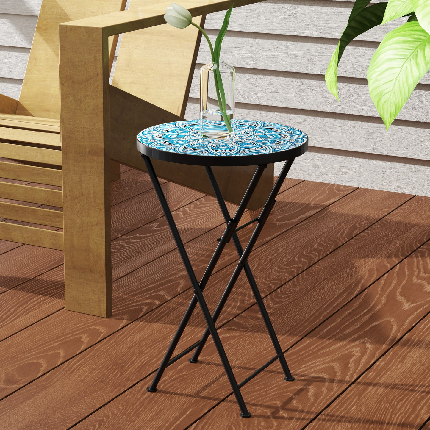 Mosaic Outdoor Garden Table (2)